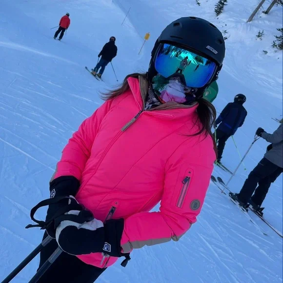 Bogner Vibrant Pink and Tan Ski Jacket - Picture 4 of 6